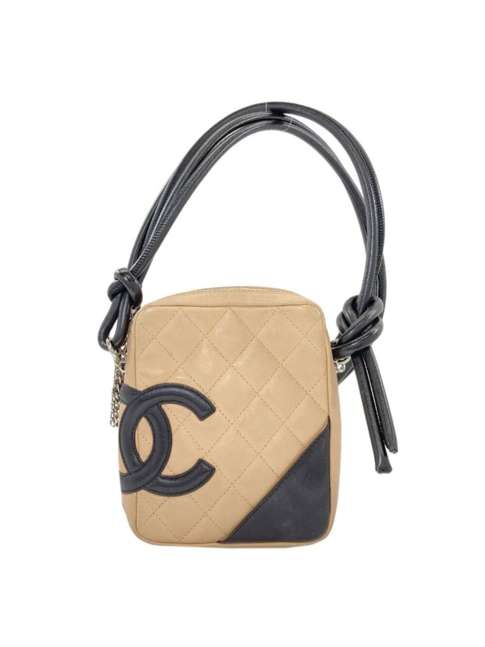 Chanel Cambon Line Silver Shoulder Bag Lambskin